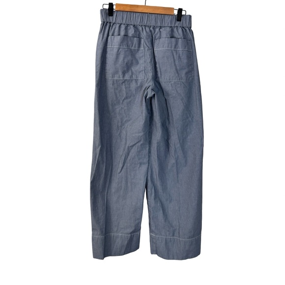 Everlane The Easy Pant Size Medium Organic Cotton Twill Coastal Denim Stripe - Picture 5 of 16